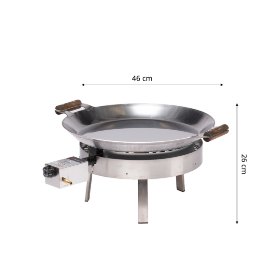 GrillSymbol Paella Cooking Set PRO-460 inox, ø 46 cm
