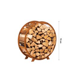 GrillSymbol Corten Steel Firewood Rack Bern, ø 72 cm