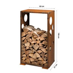 GrillSymbol Corten Steel Firewood Rack WoodStock M